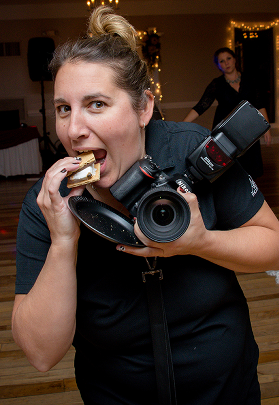 All Occasions Photography Albany NY - Wedding Photography Vanessa Eating Smore